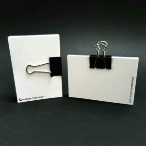 foldback papierklem normaal op flashcards zwart