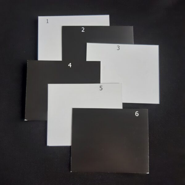 Tabbladen met getallen voor A7 flashcards of systeemkaarten