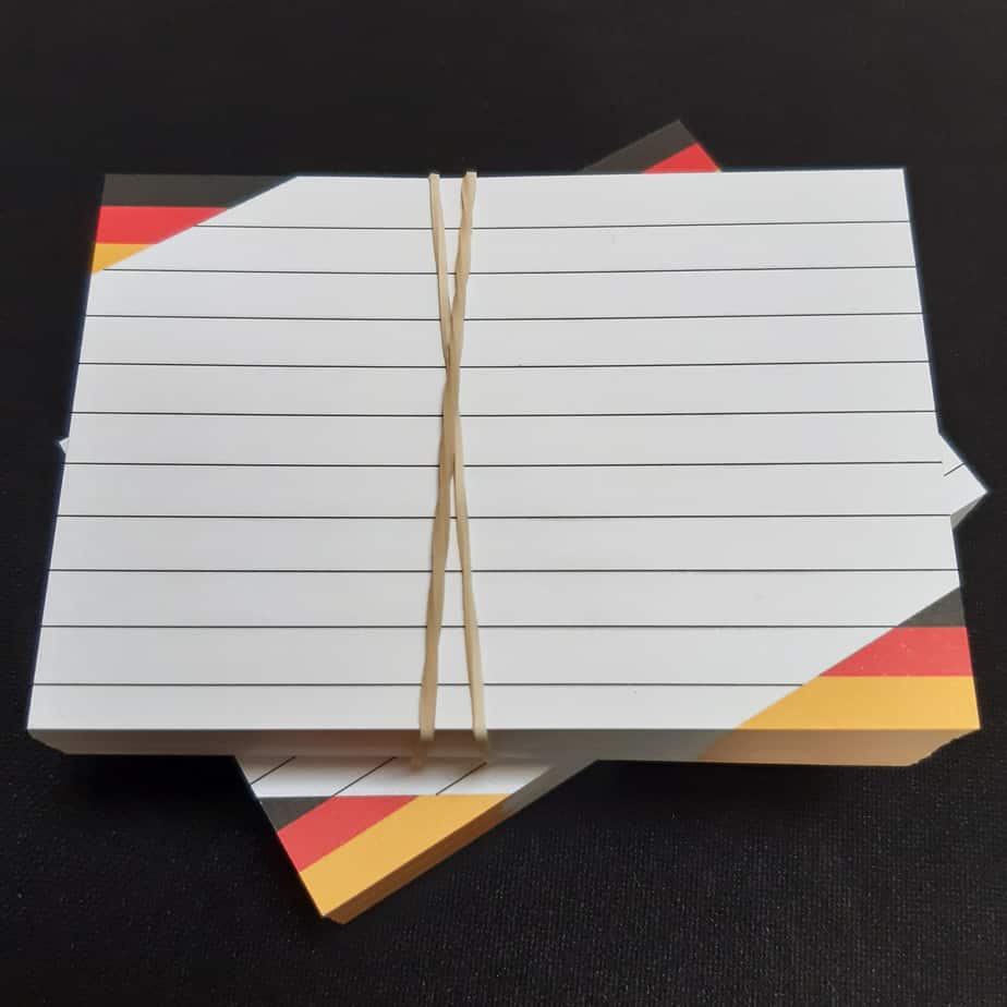 Flashcards Duitse vlag gelinieerd