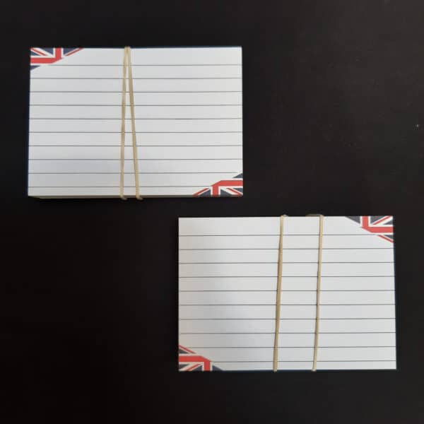 Flashcards Engelse vlag met lijntjes