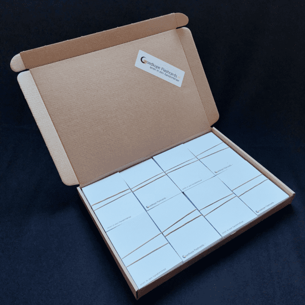 goedkoop brievenbuspakket flashcards A7: blanco met logo goedkope flashcards